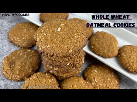 Whole Wheat Oatmeal Cookies | Healthy Oatmeal Cookies| Digestive Biscuits | Oats Biscuits