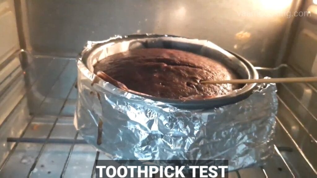 Double-chocolate-cake-recipe toothpick test