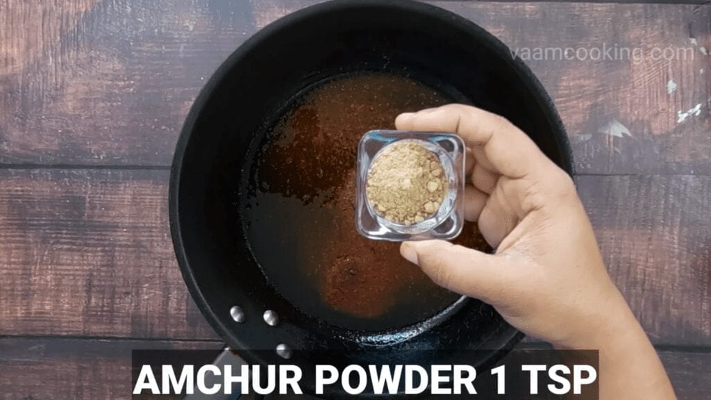Kothimbir-vadi-recipe-stuffing-amchur-powder