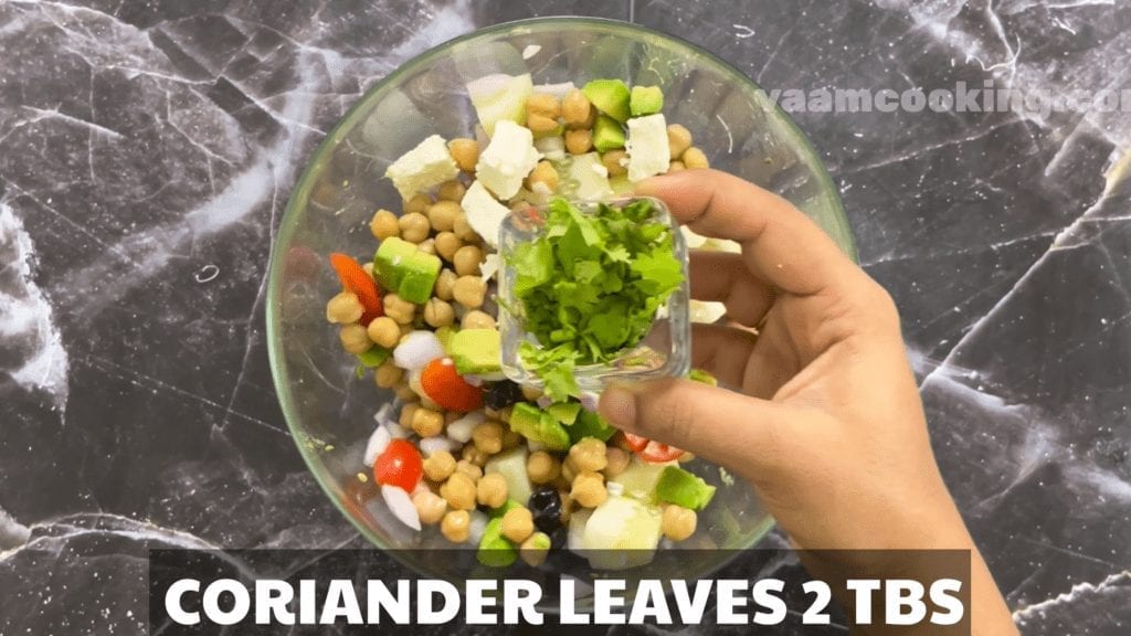 Chickpea Salad Recipe with Avocado coriander