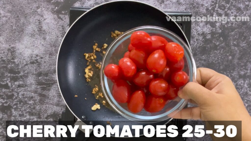 sauteed cherry tomaoes with garlic & basil- cherry tomatoes