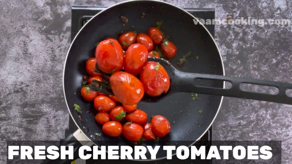 sauteed cherry tomaoes with garlic & basil
