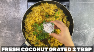 Maharashtrian-Masala-Bhat-fresh-coconut-grated